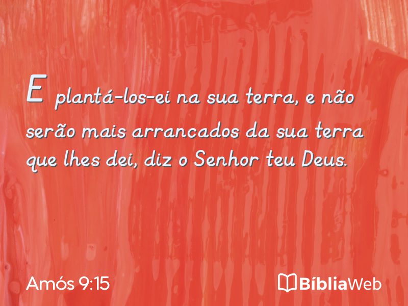 Amós 9:15 em imagem para compartilhar