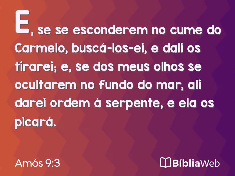 Amós 9:3 em imagem para compartilhar