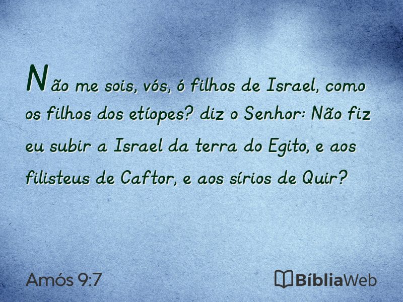 Amós 9:7 em imagem para compartilhar
