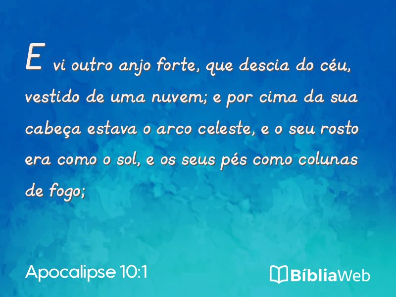 Apocalipse 10:1 em imagem para compartilhar