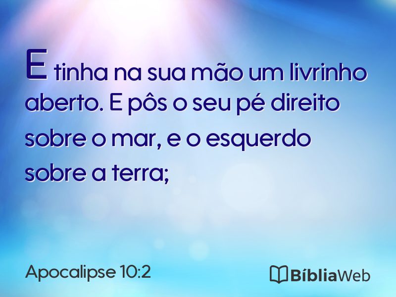 Apocalipse 10:2 em imagem para compartilhar
