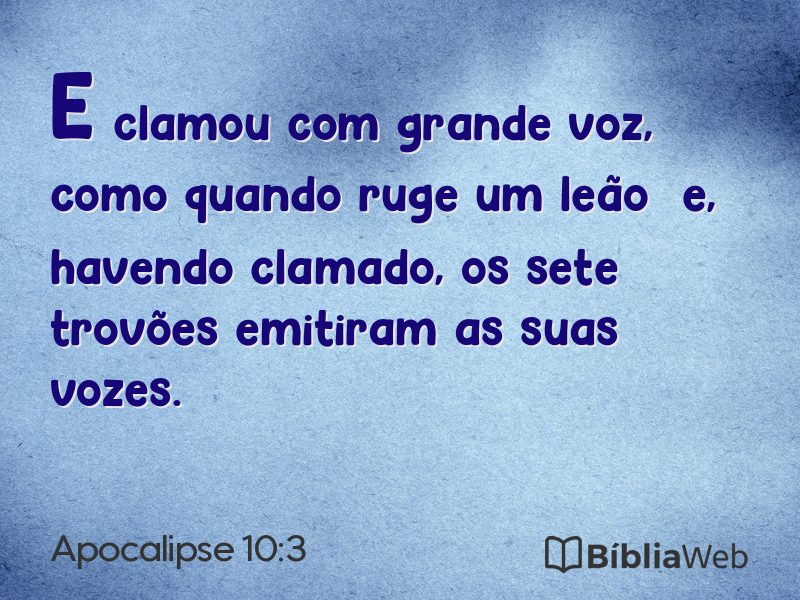 Apocalipse 10:3 em imagem para compartilhar