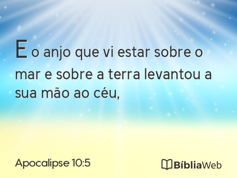 Apocalipse 10:5 em imagem para compartilhar