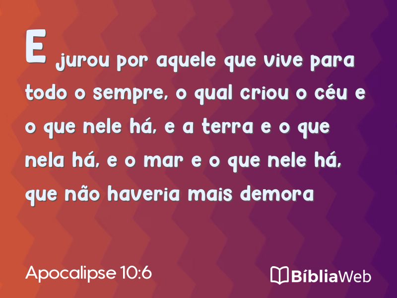 Apocalipse 10:6 em imagem para compartilhar