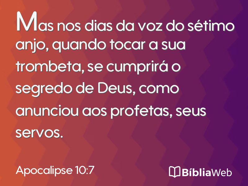 Apocalipse 10:7 em imagem para compartilhar