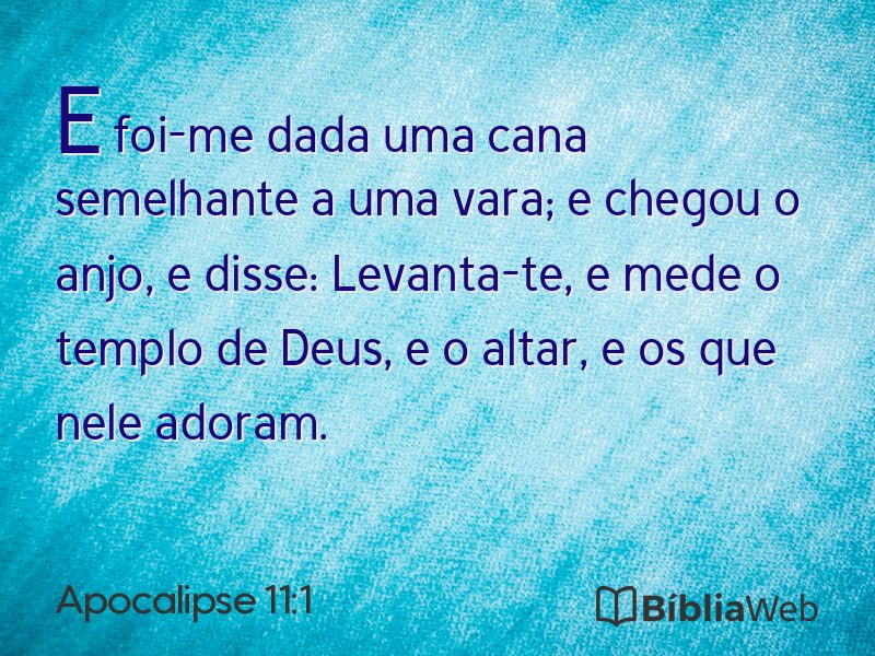 Apocalipse 11:1 em imagem para compartilhar