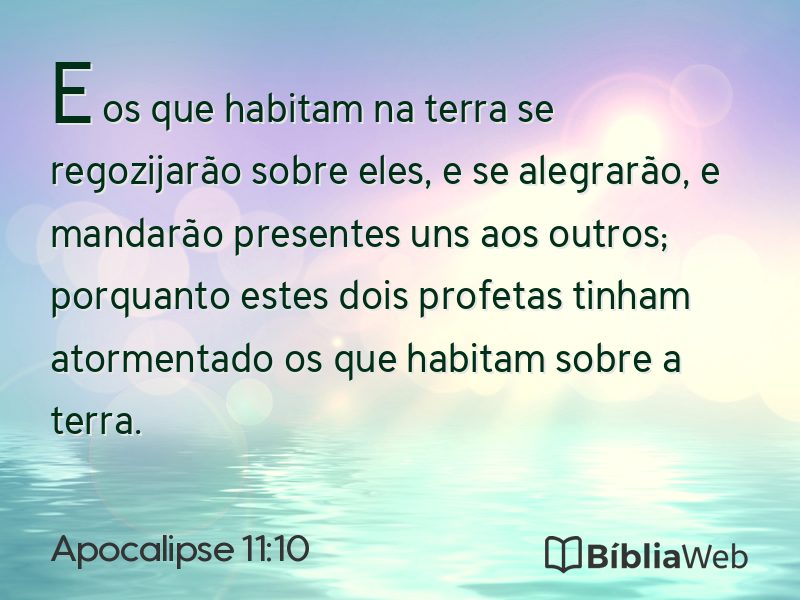 Apocalipse 11:10 em imagem para compartilhar