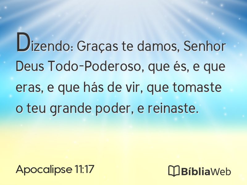 Apocalipse 11:17 em imagem para compartilhar