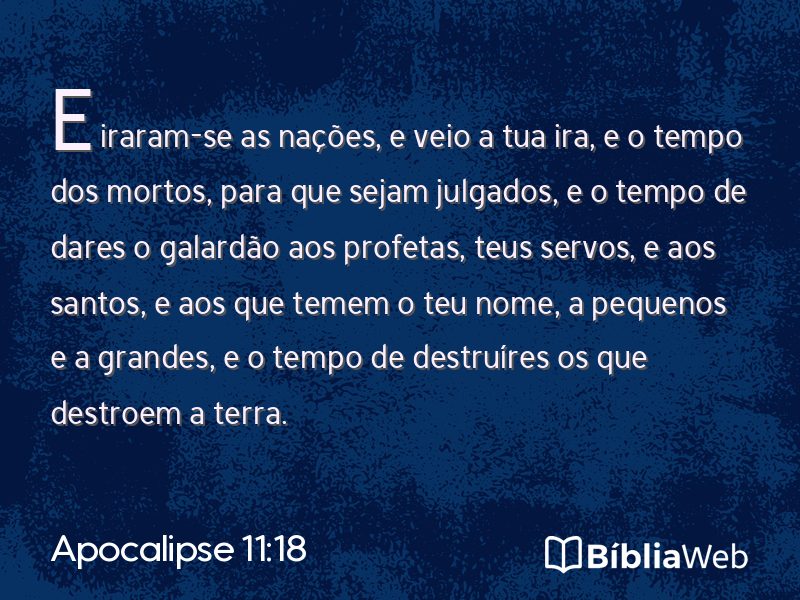 Apocalipse 11:18 em imagem para compartilhar