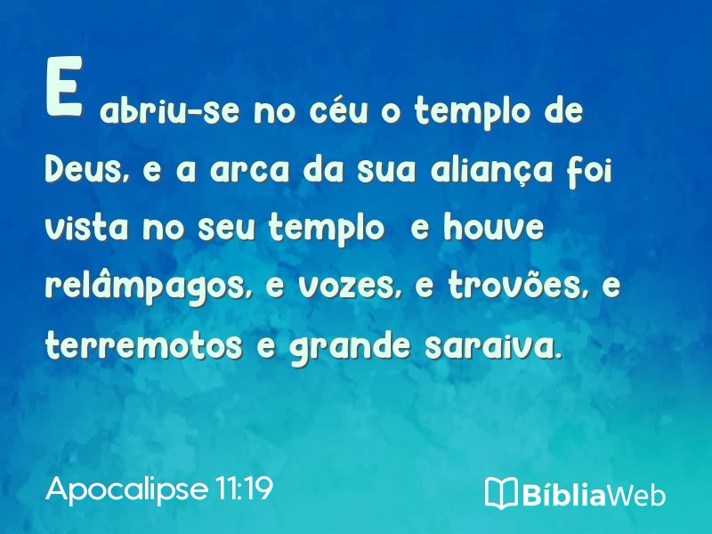 Apocalipse 11:19 em imagem para compartilhar