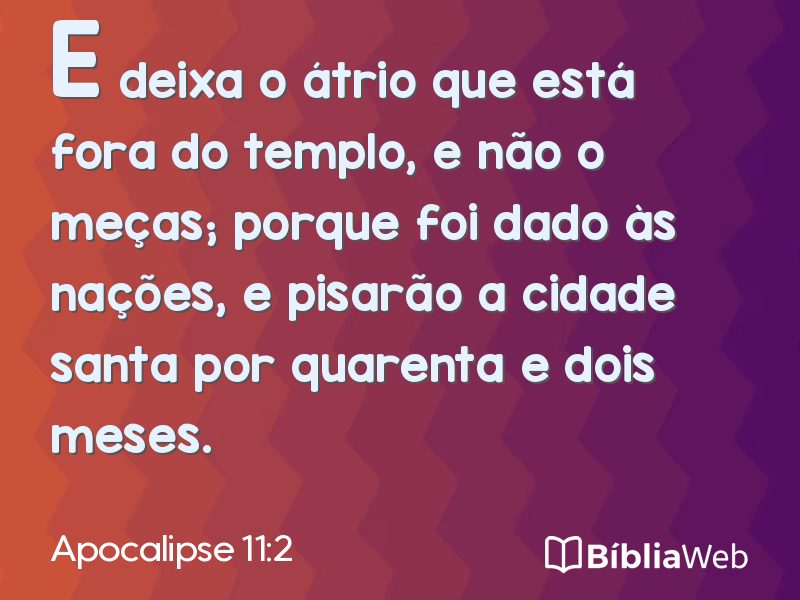 Apocalipse 11:2 em imagem para compartilhar