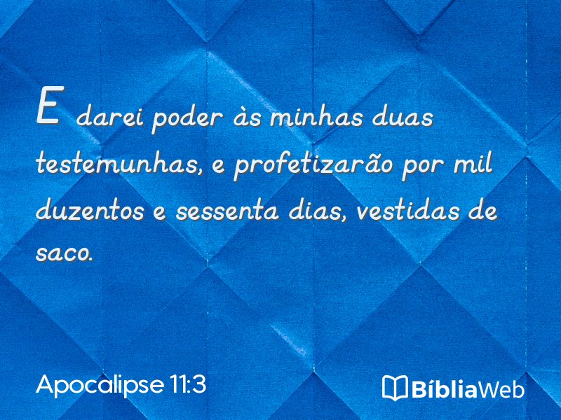 Apocalipse 11:3 em imagem para compartilhar