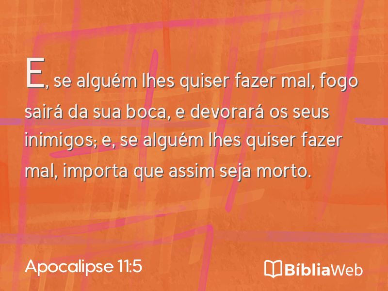 Apocalipse 11:5 em imagem para compartilhar
