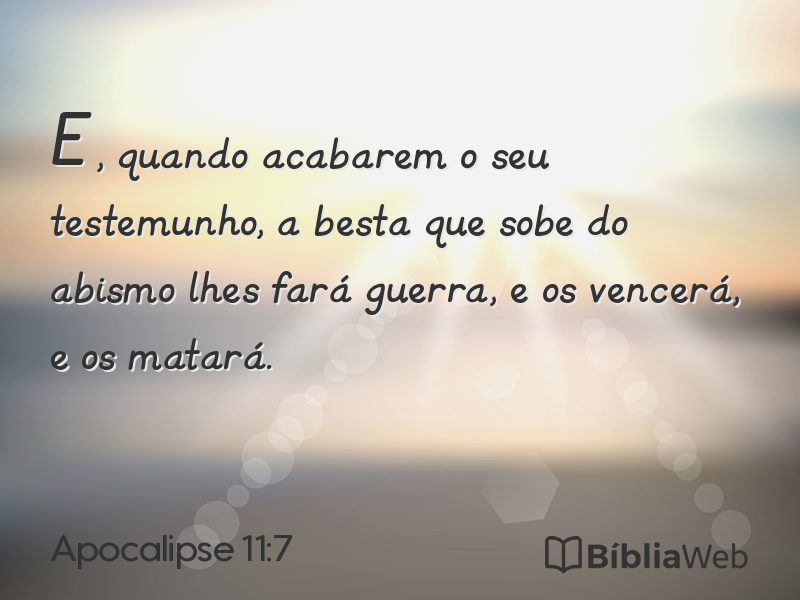 Apocalipse 11:7 em imagem para compartilhar