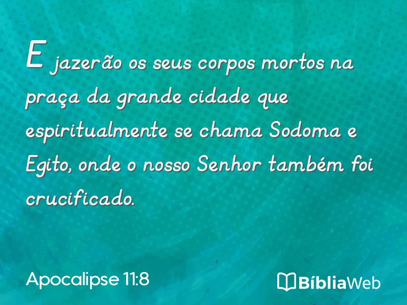 Apocalipse 11:8 em imagem para compartilhar