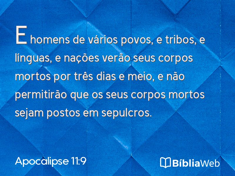 Apocalipse 11:9 em imagem para compartilhar