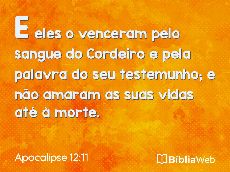 Apocalipse 12:11 em imagem para compartilhar
