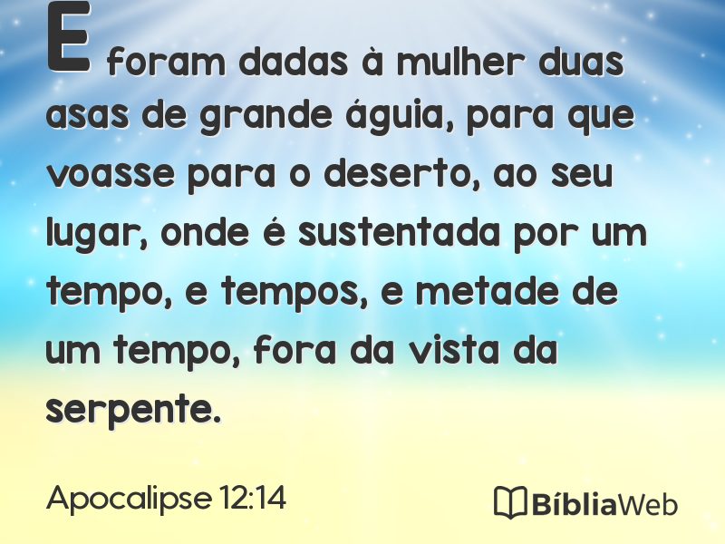 Apocalipse 12:14 em imagem para compartilhar