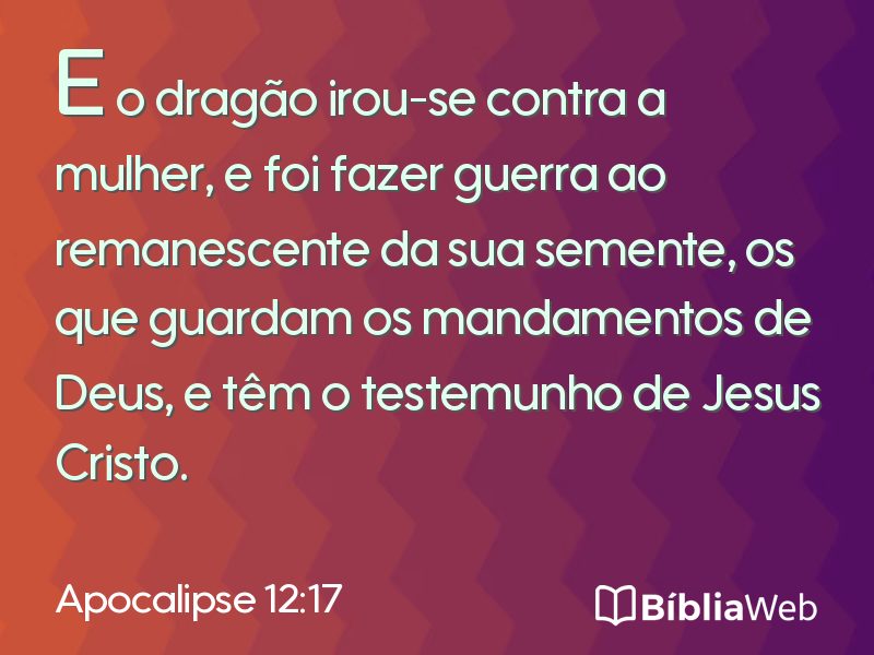 Apocalipse 12:17 em imagem para compartilhar