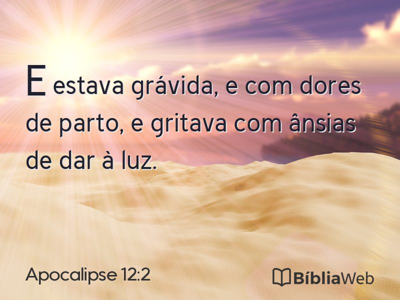 Apocalipse 12:2 em imagem para compartilhar