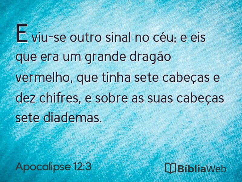 Apocalipse 12:3 em imagem para compartilhar