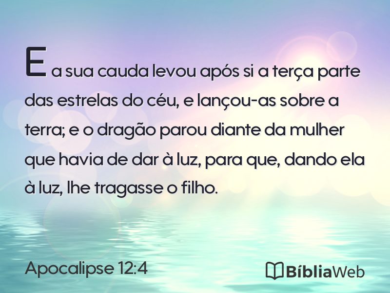 Apocalipse 12:4 em imagem para compartilhar