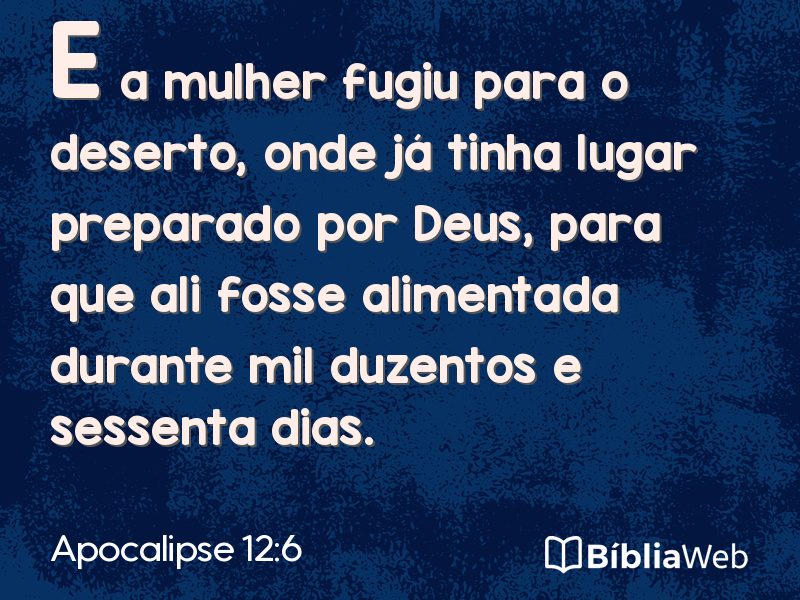 Apocalipse 12:6 em imagem para compartilhar