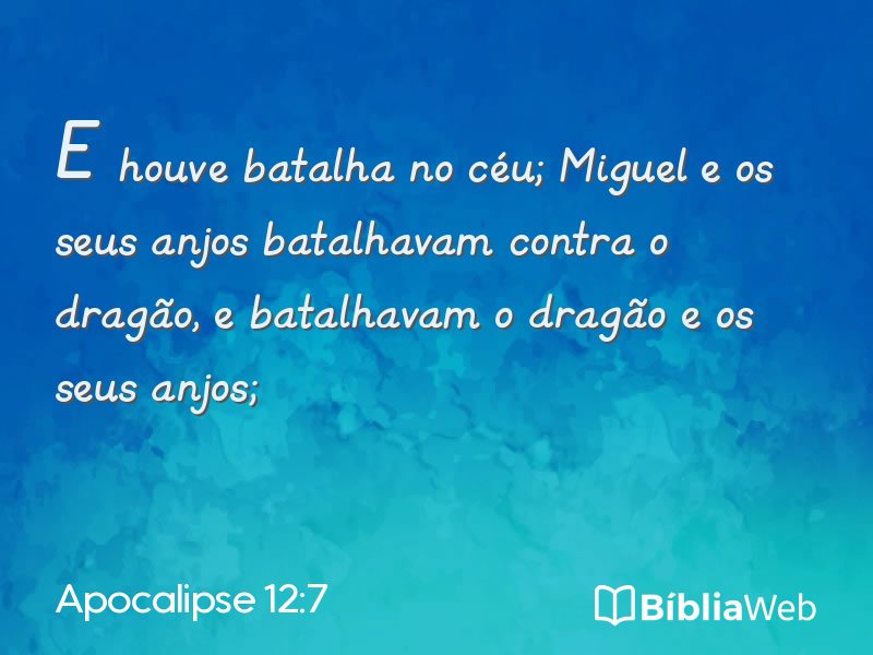Apocalipse 12:7 em imagem para compartilhar