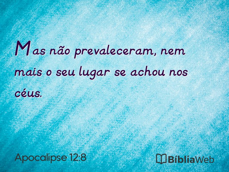 Apocalipse 12:8 em imagem para compartilhar