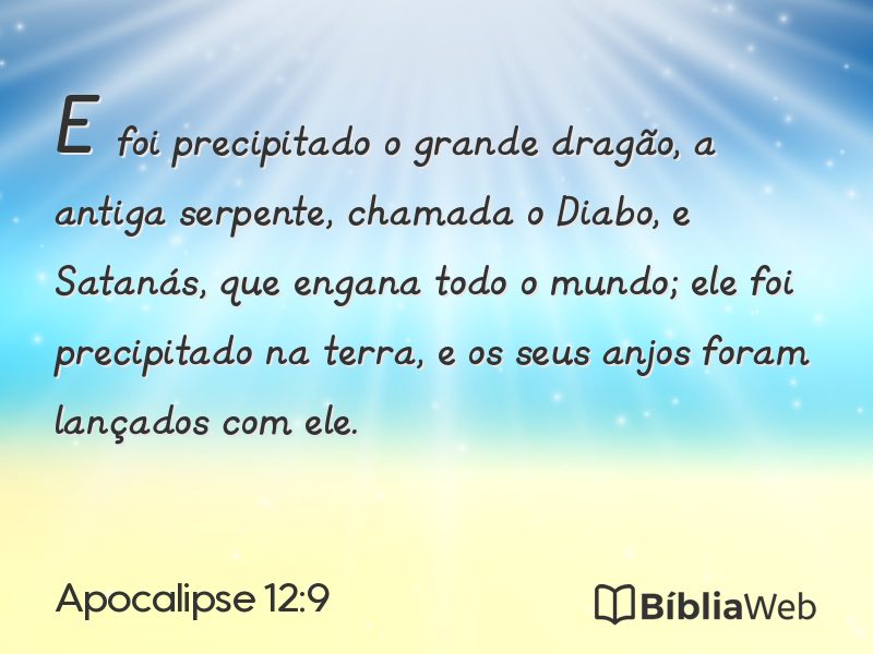 Apocalipse 12:9 em imagem para compartilhar