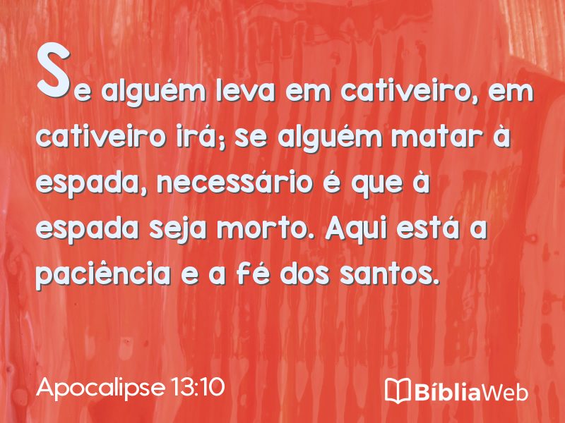 Apocalipse 13:10 em imagem para compartilhar