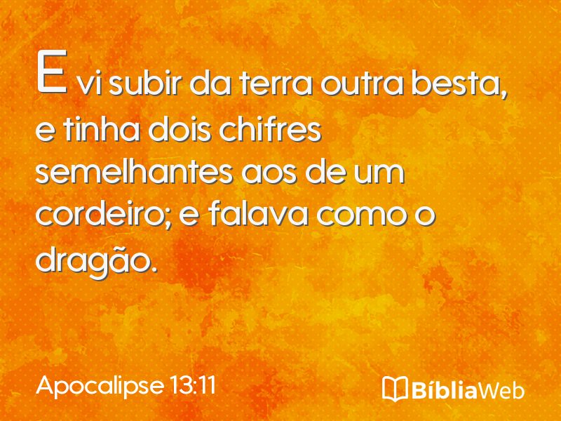 Apocalipse 13:11 em imagem para compartilhar