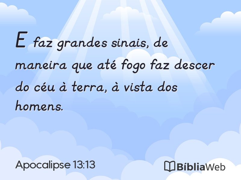 Apocalipse 13:13 em imagem para compartilhar