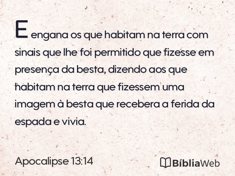 Apocalipse 13:14 em imagem para compartilhar