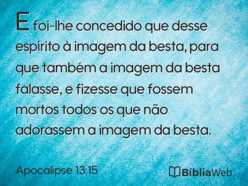 Apocalipse 13:15 em imagem para compartilhar