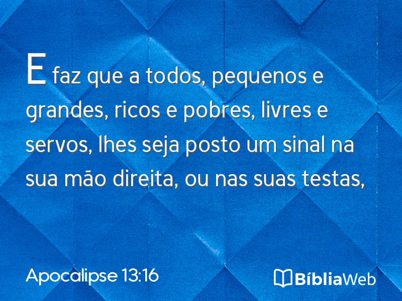 Apocalipse 13:16 em imagem para compartilhar