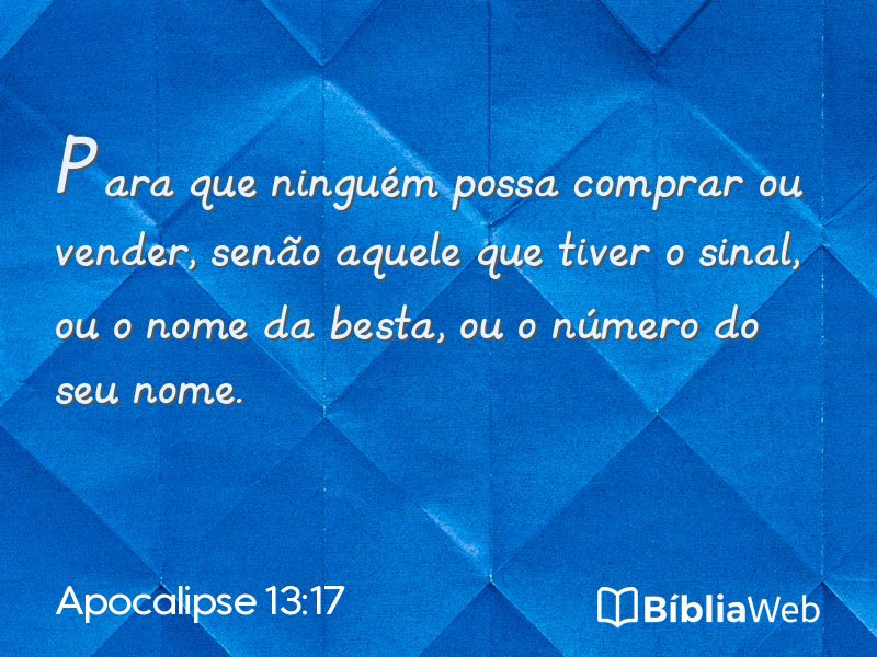 Apocalipse 13:17 em imagem para compartilhar