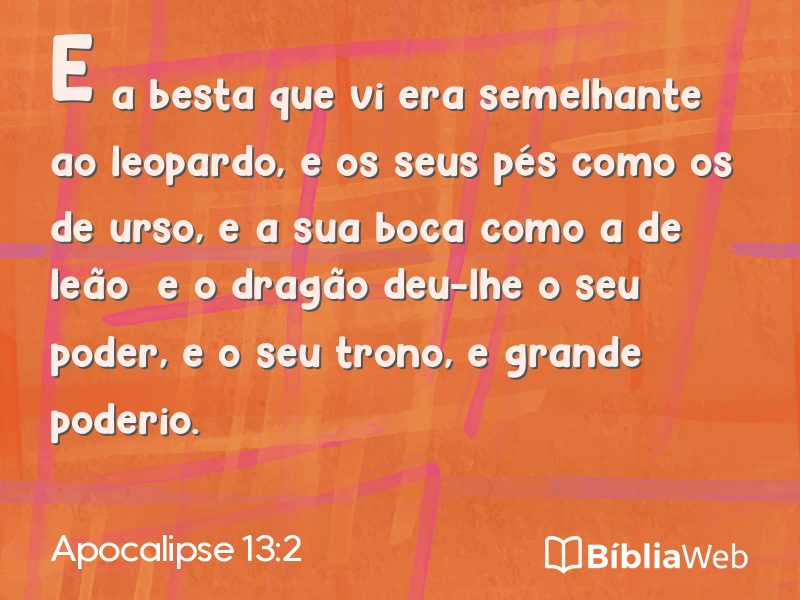 Apocalipse 13:2 em imagem para compartilhar