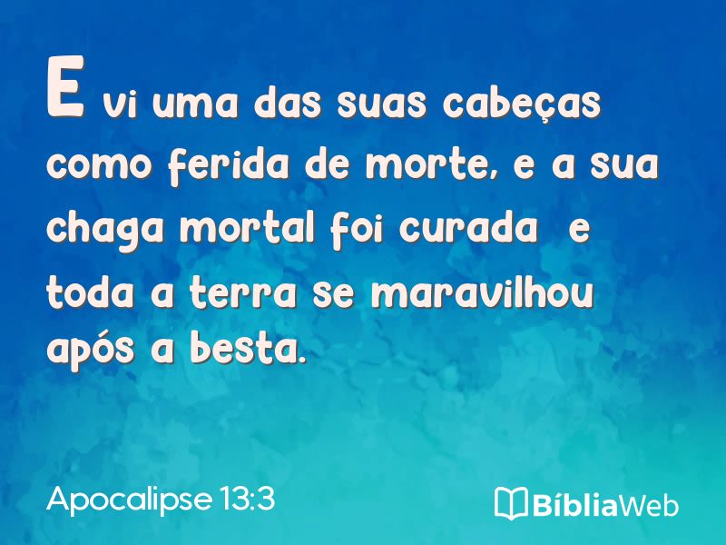 Apocalipse 13:3 em imagem para compartilhar