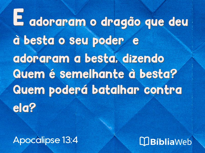 Apocalipse 13:4 em imagem para compartilhar