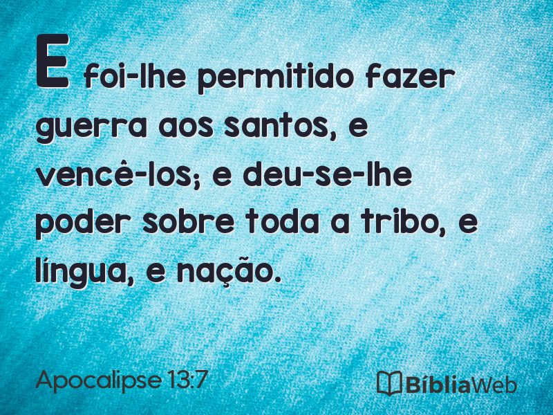 Apocalipse 13:7 em imagem para compartilhar