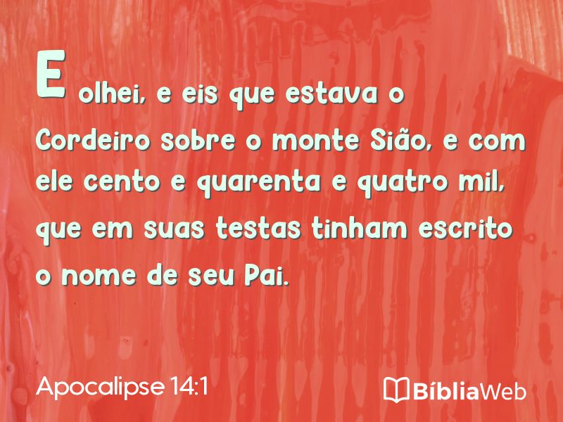 Apocalipse 14:1 em imagem para compartilhar