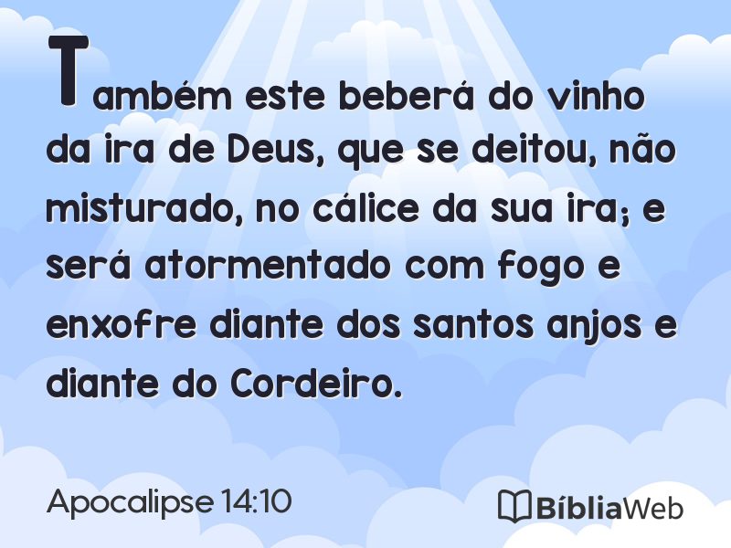 Apocalipse 14:10 em imagem para compartilhar