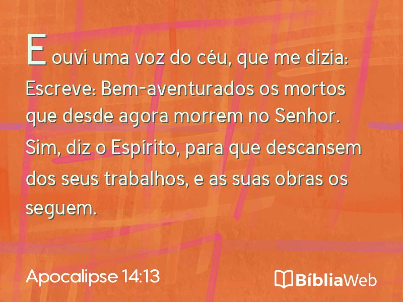 Apocalipse 14:13 em imagem para compartilhar