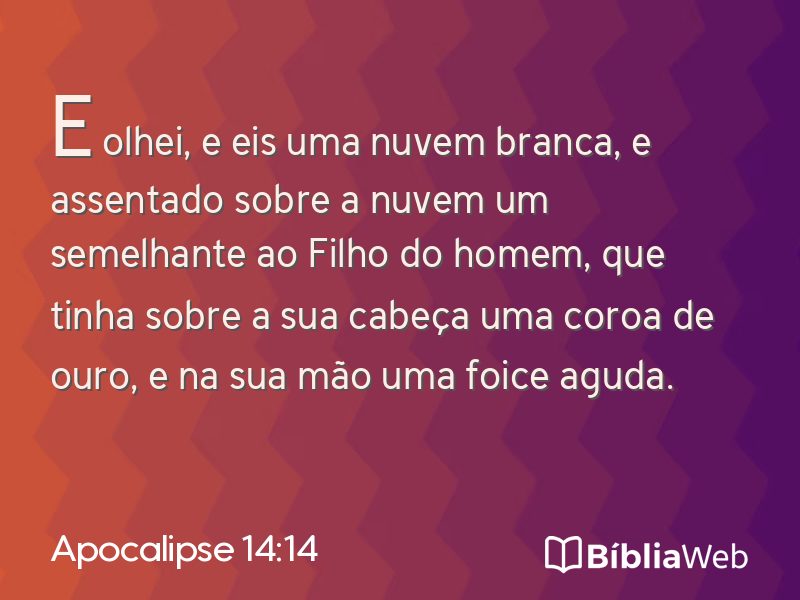 Apocalipse 14:14 em imagem para compartilhar
