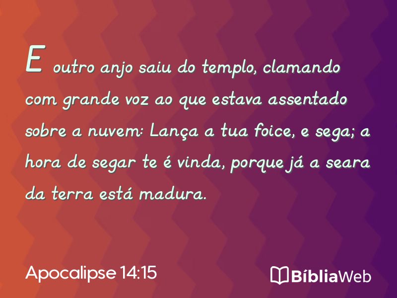Apocalipse 14:15 em imagem para compartilhar