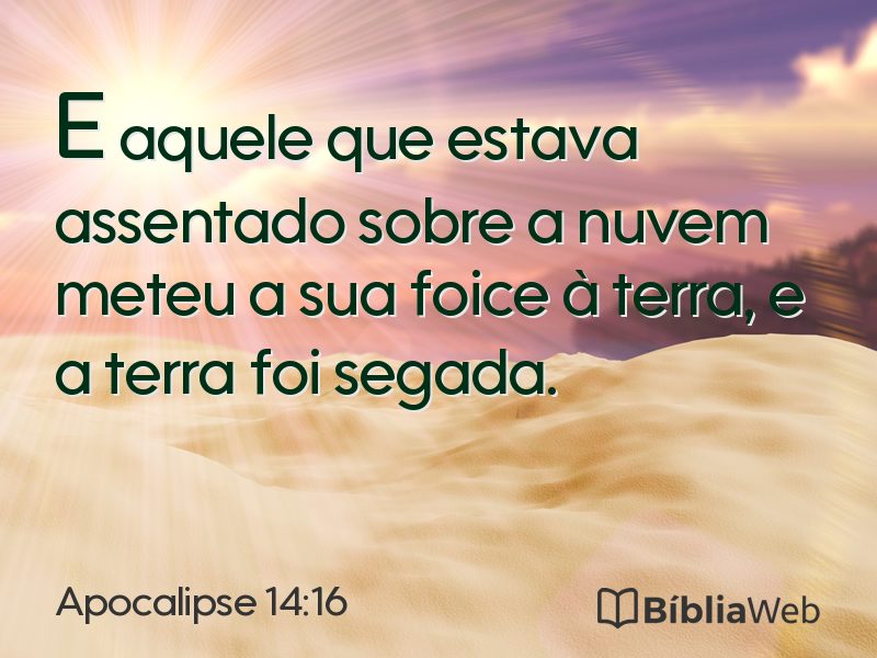 Apocalipse 14:16 em imagem para compartilhar