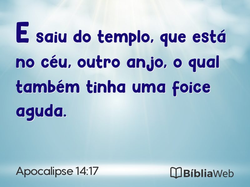 Apocalipse 14:17 em imagem para compartilhar