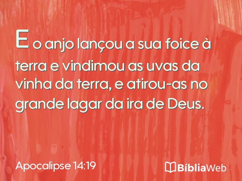 Apocalipse 14:19 em imagem para compartilhar