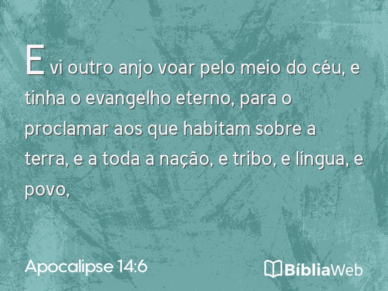 Apocalipse 14:6 em imagem para compartilhar